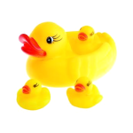 Vinyl Ducks Set - Mom with 3 Babies - 4 Piece